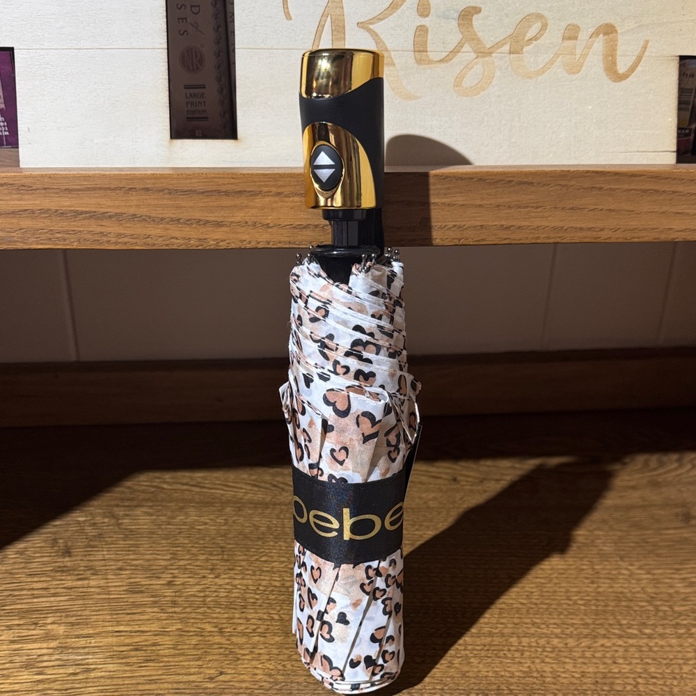 Bebe Leopard Patterned Umbrella NWT - image 3